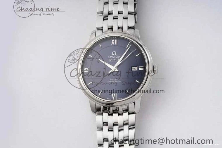 0716 De Ville SS DIWF 1:1 Best Edition Deep Blue Dial SS Markers on SS Bracelet MIYOTA TravelReady 7849